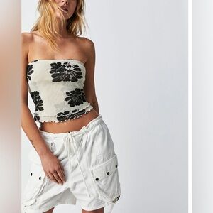 Free People Poppy Tube Tops ( ivory and white + pink and white)